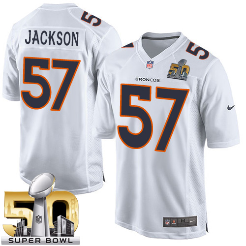Youth Game Tom Jackson Super Bowl 50 Bound Nike Jersey White - #57 Event NFL Denver Broncos